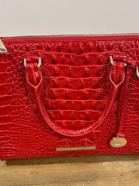 Brahmin red Croc embossed leather purse